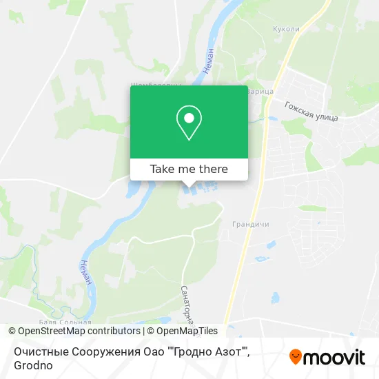 Очистные Сооружения Оао ""Гродно Азот"" map
