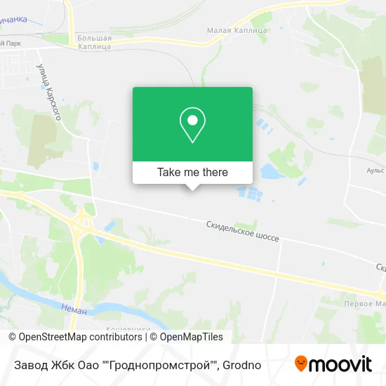 Завод Жбк Оао ""Гроднопромстрой"" map