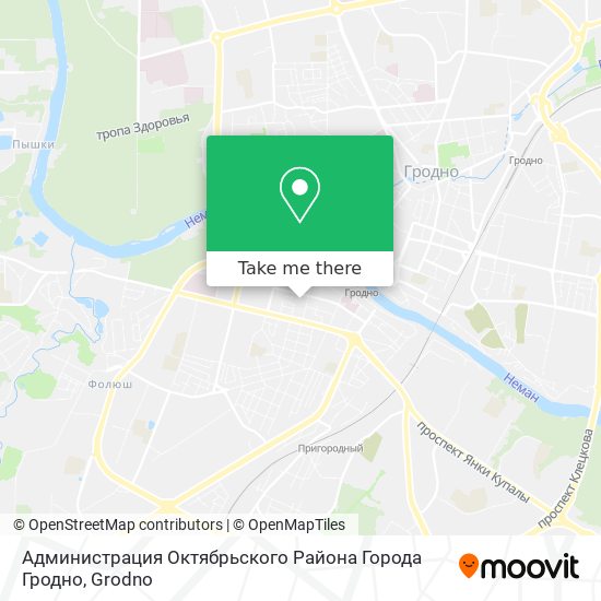Администрация Октябрьского Района Города Гродно map
