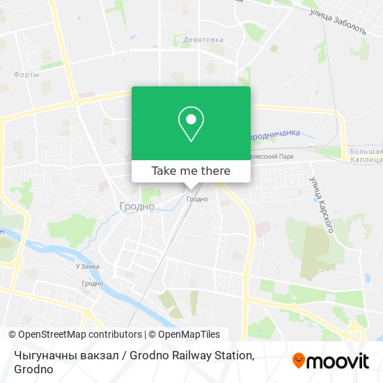 Чыгуначны вакзал / Grodno Railway Station map