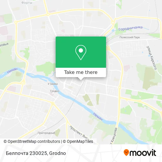 Белпочта 230025 map