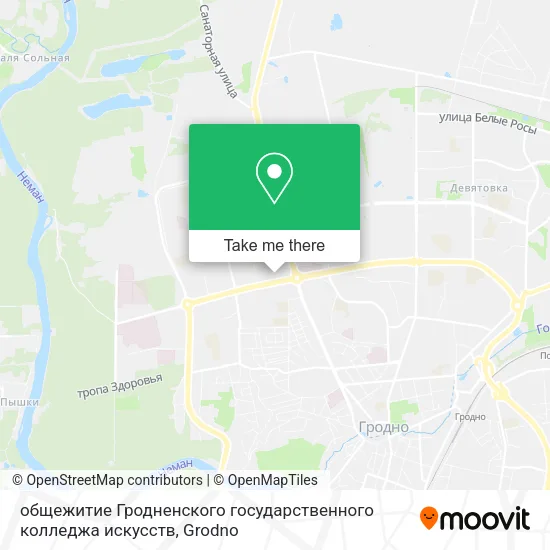 общежитие Гродненского государственного колледжа искусств map