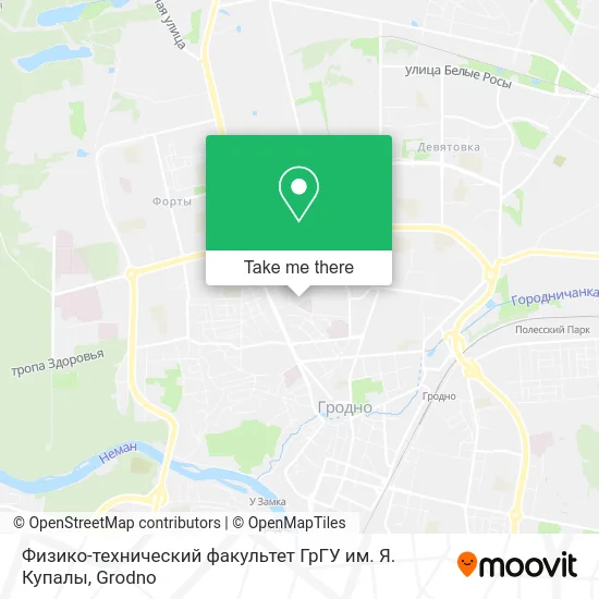 Физико-технический факультет ГрГУ им. Я. Купалы map