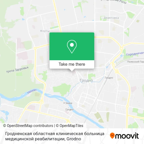Гродненская областная клиническая больница медицинской реабилитации map