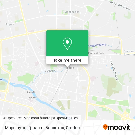 Маршрутка Гродно - Белосток map