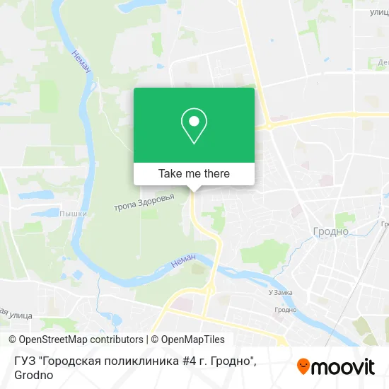 ГУЗ "Городская поликлиника #4 г. Гродно" map