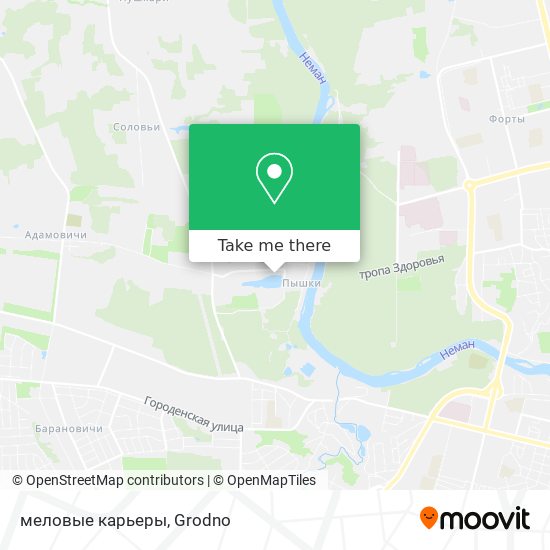 меловые карьеры map