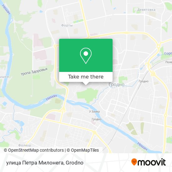 улица Петра Милонега map