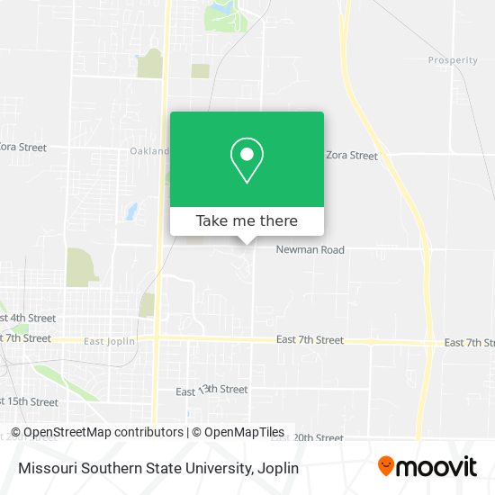 Mapa de Missouri Southern State University