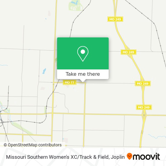 Missouri Southern Women's XC / Track & Field map