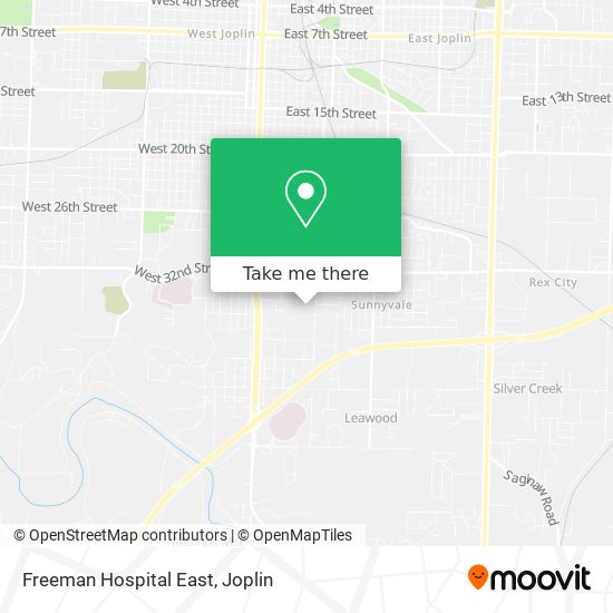 Freeman Hospital East map