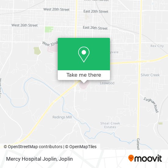 Mercy Hospital Joplin map