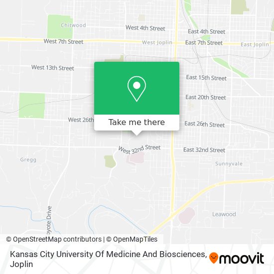 Mapa de Kansas City University Of Medicine And Biosciences