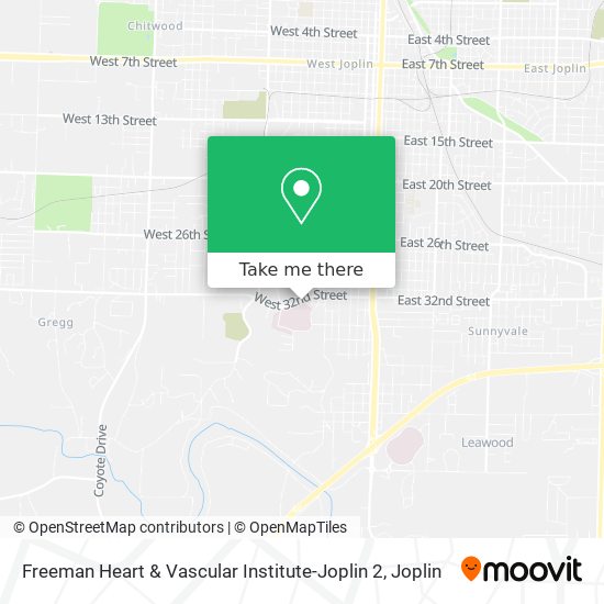Freeman Heart & Vascular Institute-Joplin 2 map