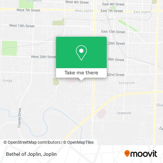 Bethel of Joplin map