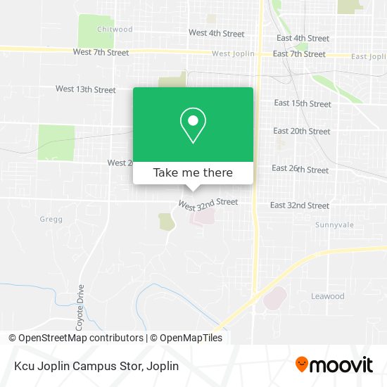 Kcu Joplin Campus Stor map
