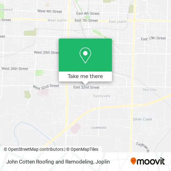 John Cotten Roofing and Remodeling map