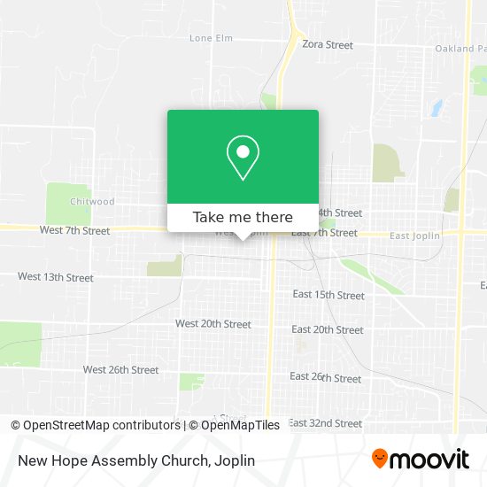 New Hope Assembly Church map