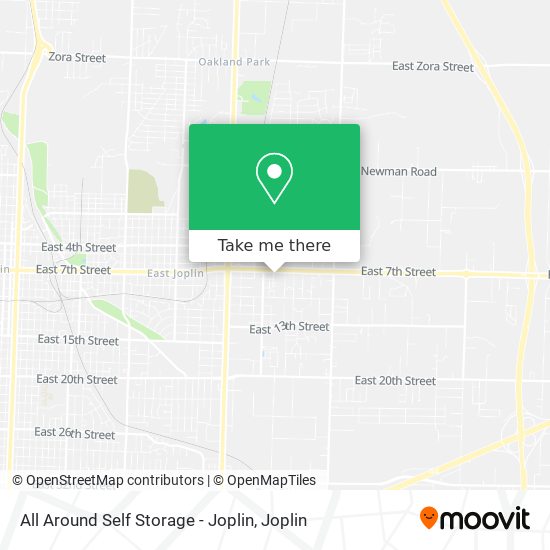 All Around Self Storage - Joplin map
