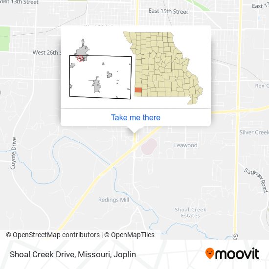 Shoal Creek Drive, Missouri map