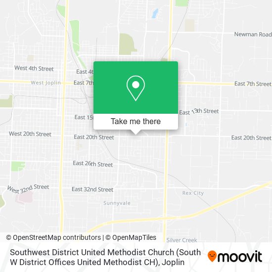 Southwest District United Methodist Church (South W District Offices United Methodist CH) map