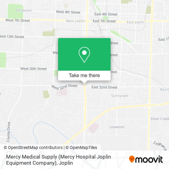 Mercy Medical Supply (Mercy Hospital Joplin Equipment Company) map