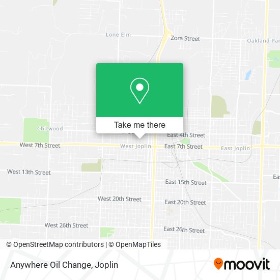 Anywhere Oil Change map