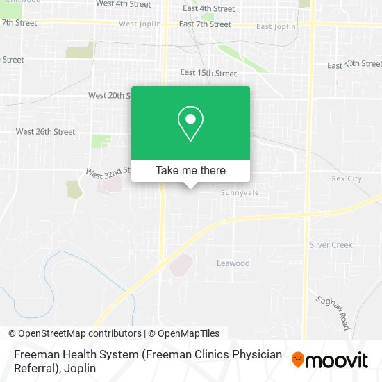 Freeman Health System (Freeman Clinics Physician Referral) map