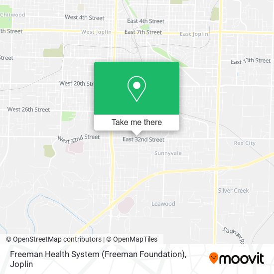 Freeman Health System (Freeman Foundation) map