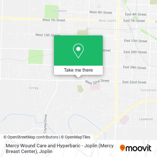 Mercy Wound Care and Hyperbaric - Joplin (Mercy Breast Center) map