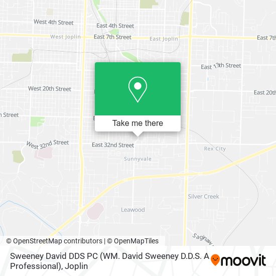 Sweeney David DDS PC (WM. David Sweeney D.D.S. A Professional) map