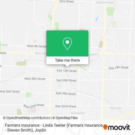 Farmers Insurance - Linda Teeter (Farmers Insurance - Steven Smith) map