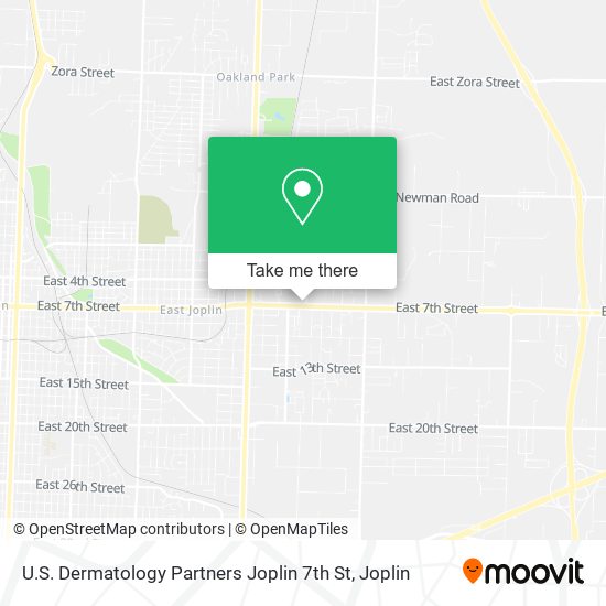 U.S. Dermatology Partners Joplin 7th St map