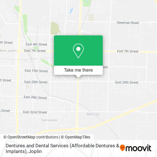 Dentures and Dental Services (Affordable Dentures & Implants) map