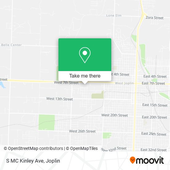 S MC Kinley Ave map