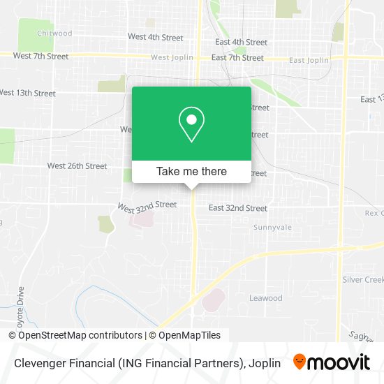 Clevenger Financial (ING Financial Partners) map