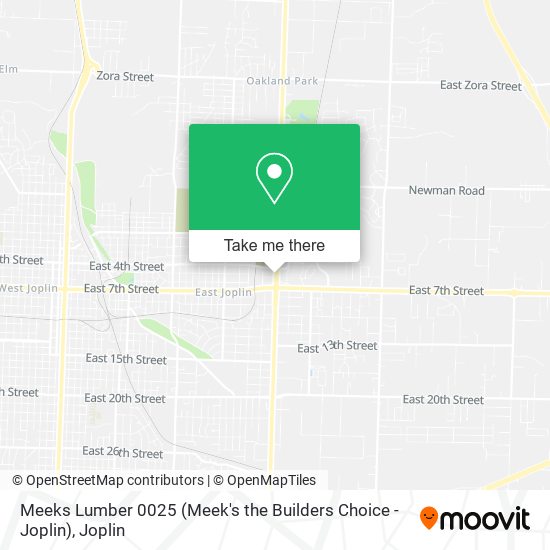 Meeks Lumber 0025 (Meek's the Builders Choice - Joplin) map