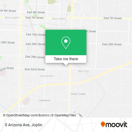 S Arizona Ave map