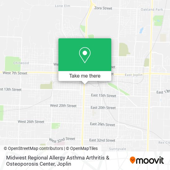 Midwest Regional Allergy Asthma Arthritis & Osteoporosis Center map