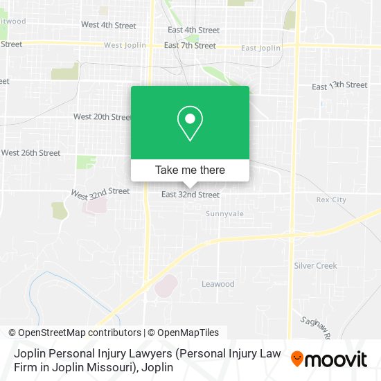 Joplin Personal Injury Lawyers (Personal Injury Law Firm in Joplin Missouri) map