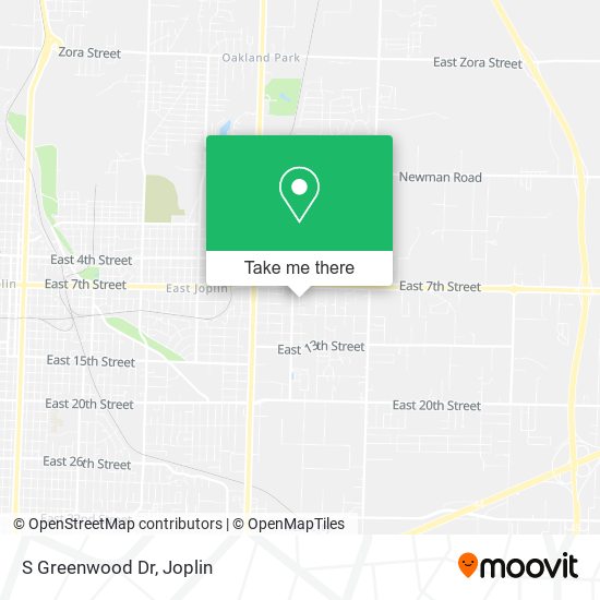 S Greenwood Dr map
