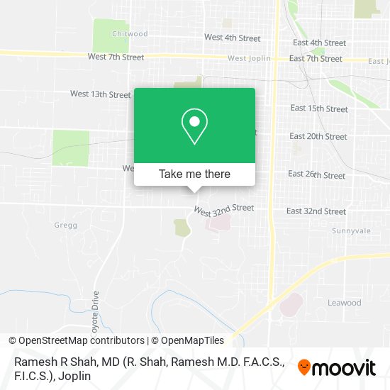 Ramesh R Shah, MD (R. Shah, Ramesh M.D. F.A.C.S., F.I.C.S.) map