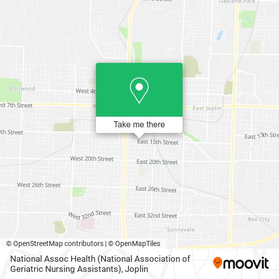 National Assoc Health (National Association of Geriatric Nursing Assistants) map
