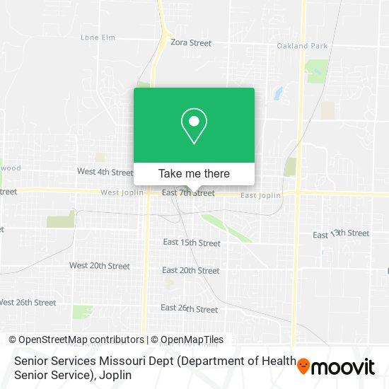 Senior Services Missouri Dept (Department of Health Senior Service) map
