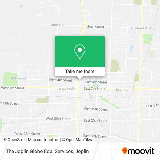 Mapa de The Joplin Globe Edal Services