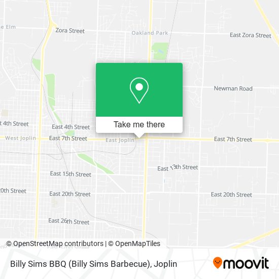 Billy Sims BBQ (Billy Sims Barbecue) map