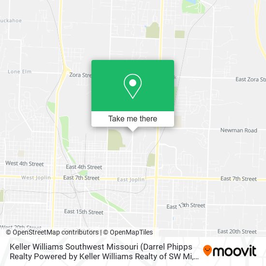 Keller Williams Southwest Missouri map