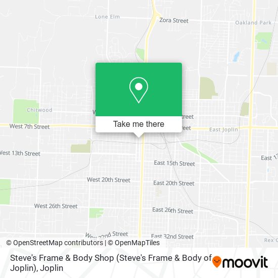Steve's Frame & Body Shop (Steve's Frame & Body of Joplin) map