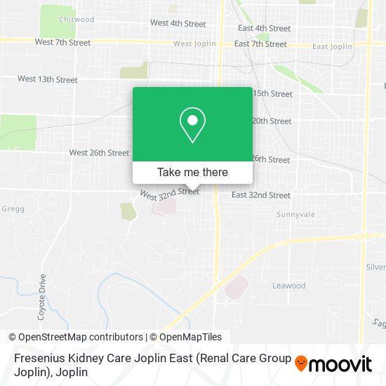 Fresenius Kidney Care Joplin East (Renal Care Group Joplin) map
