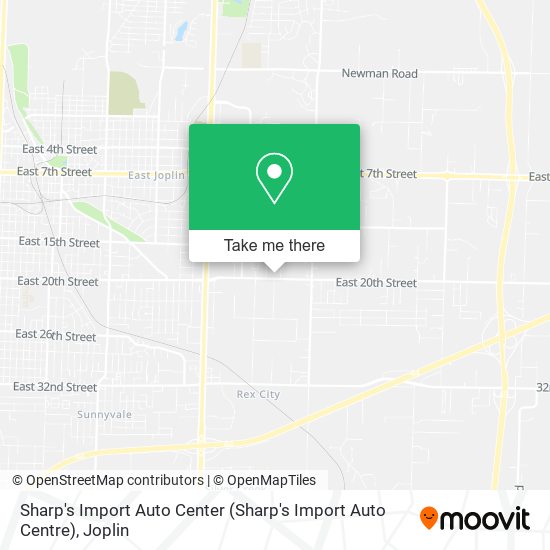 Sharp's Import Auto Center map